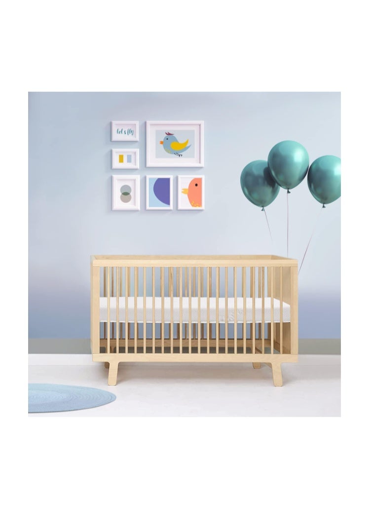Assperdisc Crib Mattress,130x70cm Dual-Sided Baby Mattress,Breathable & Removable Toddler Bed Mattresses,3D Air Mesh,Anti-Suffocation Design,Machine Washable - Image 2