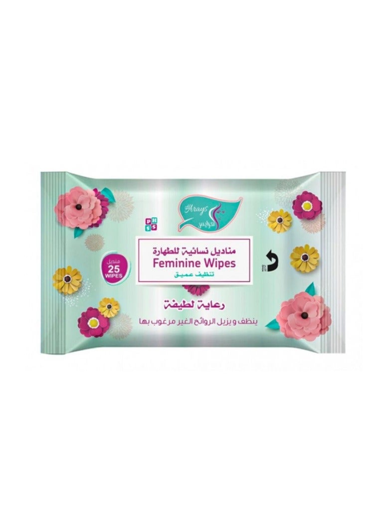 العرايس مناديل نسائية للطهارة تنظيف عميق رعاية لطيفة 25 منديل  - Image 1