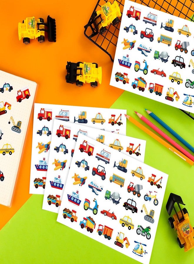 Harloon 500 Pcs Transportation Sticker Car Bus Truck Airplane Ship Thick Gel Cling Truck Transportation Vehicle Sticker for Toddler Kid Teaching School Home Party Supplies - Image 5