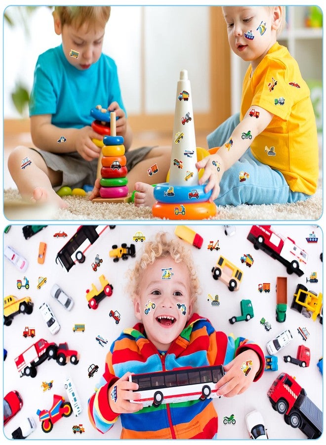 Harloon 500 Pcs Transportation Sticker Car Bus Truck Airplane Ship Thick Gel Cling Truck Transportation Vehicle Sticker for Toddler Kid Teaching School Home Party Supplies - Image 4