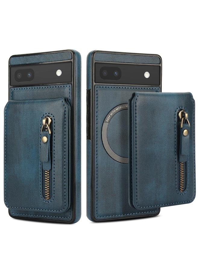 S-TOP Case For Google Pixel 6 Zipper Wallet Split MagSafe Leather Back Phone Case - Image 2