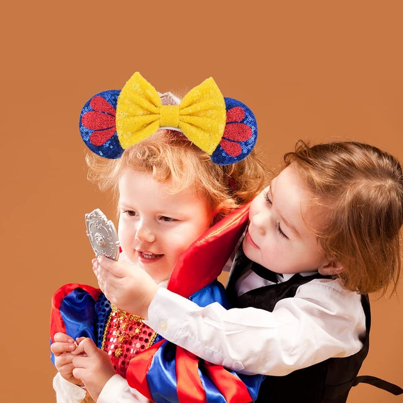 MADO Mouse Ears Headband for Women Girls Princess Dress Accessoriespark ears hair accessories for Girls (SN WHITE) - Image 3