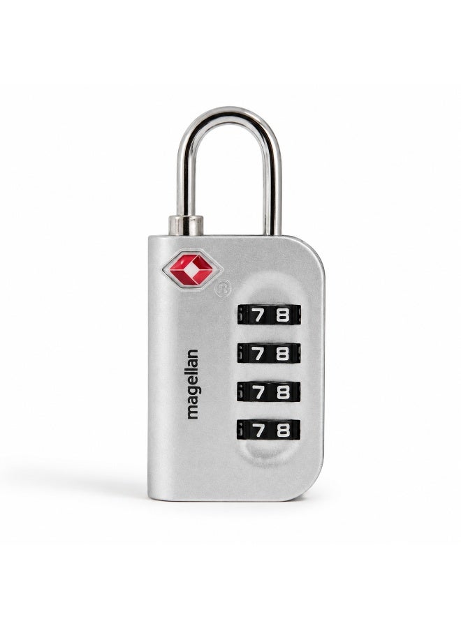 MAGELLAN TSA Approved Luggage Lock – 4 Digit Combination Travel Padlock for Suitcases & Bags, Secure and Durable Design for Airport Travel - Image 1