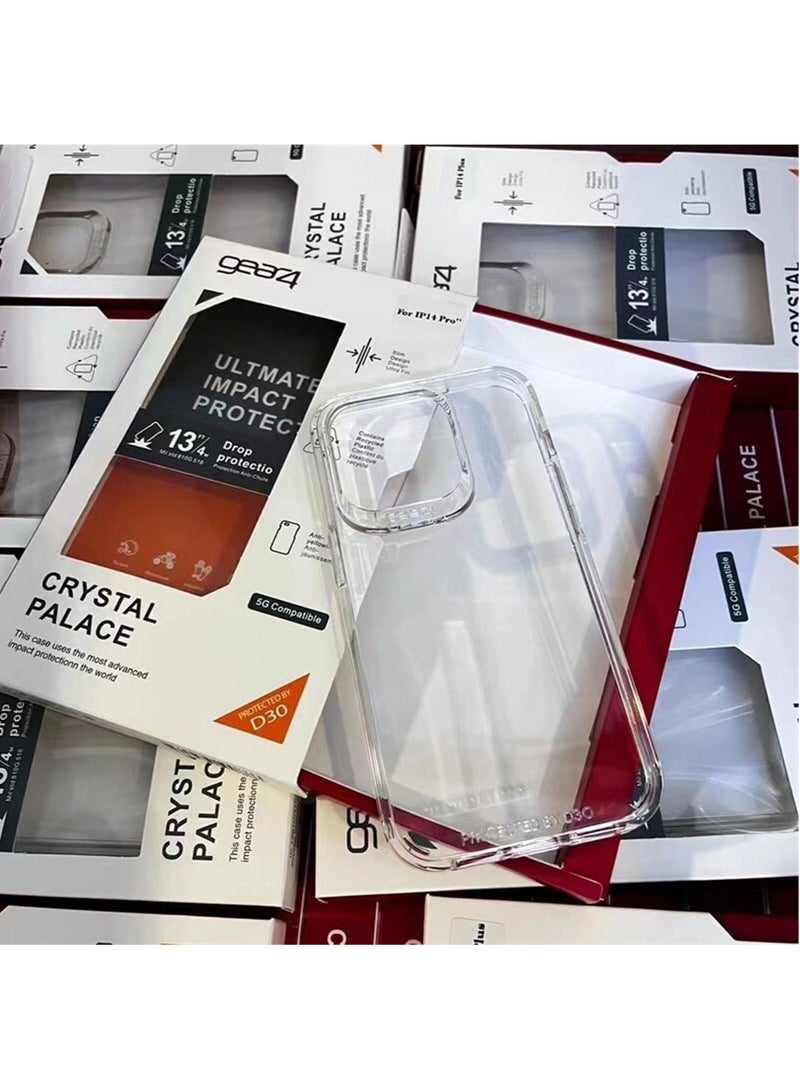 Gear4 Crystal Palace Protected by D30 Clear Back Cover Case for Apple iPhone 14 Pro