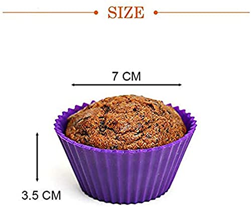 SCHUBERT Silicone 18 Pieces Round Moulds for Muffins/Cupcake/Jelly/Cake -Random Color - Image 2