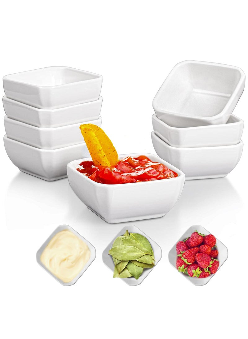 Sweet seven Versatile 8-Pack Ceramic Dipping Bowls Set | Oven Safe Ramekins for Creme Brulee, Sauces, BBQ | 3 Oz Party Serving Bowls for BBQ Sauce, Tomato Sauce, Honey Mustard, Soy Sauce, and More - Image 1