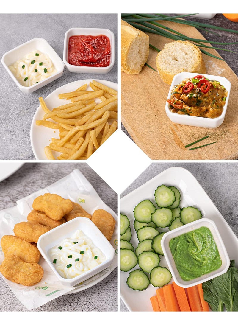 Sweet seven Versatile 8-Pack Ceramic Dipping Bowls Set | Oven Safe Ramekins for Creme Brulee, Sauces, BBQ | 3 Oz Party Serving Bowls for BBQ Sauce, Tomato Sauce, Honey Mustard, Soy Sauce, and More - Image 4