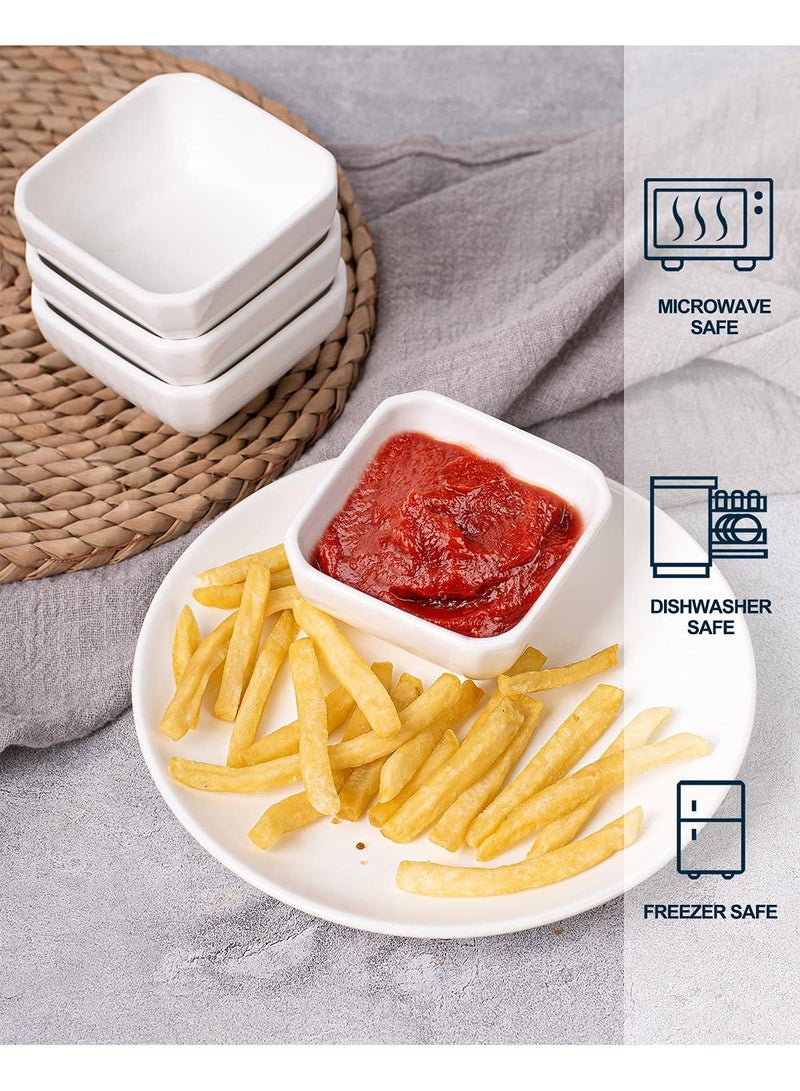Sweet seven Versatile 8-Pack Ceramic Dipping Bowls Set | Oven Safe Ramekins for Creme Brulee, Sauces, BBQ | 3 Oz Party Serving Bowls for BBQ Sauce, Tomato Sauce, Honey Mustard, Soy Sauce, and More - Image 5