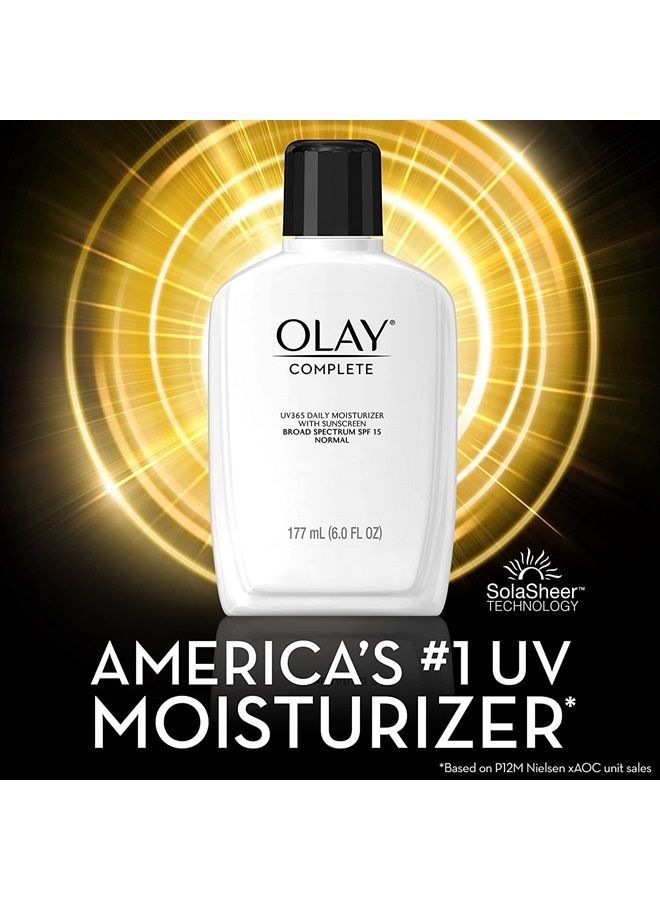 Olay Face Moisturizer by Olay Complete Lotion All Day Daily Facial Moisturizing Lotion SPF 15 for Normal Skin and Hydration, Oil-Free Non-Greasy, 6 Fl Oz (Pack of 2) - Image 2