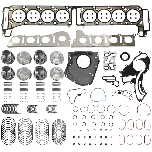 YIDEZU Cylinder Rebuild Gaskets Kit w/Pistons & Bearings Kit Replacement Fit for Mercedes-Benz W221 W166 M278 CLS500 E550 GL450 GL500 ML500 S500 SL550 4.6 4.7L V8 2011-2019 2780160520 2780160020 - Image 1