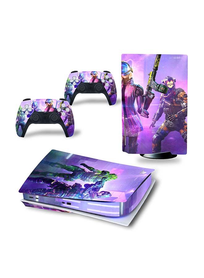 NIBEMINENT Console And Controller Decal Sticker Set For PlayStation 5 Disc Version