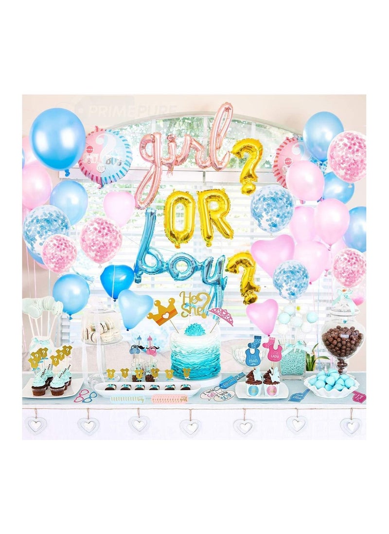 AMERTEER - Baby Gender Reveal Decorations Party Supplies Set - Image 1
