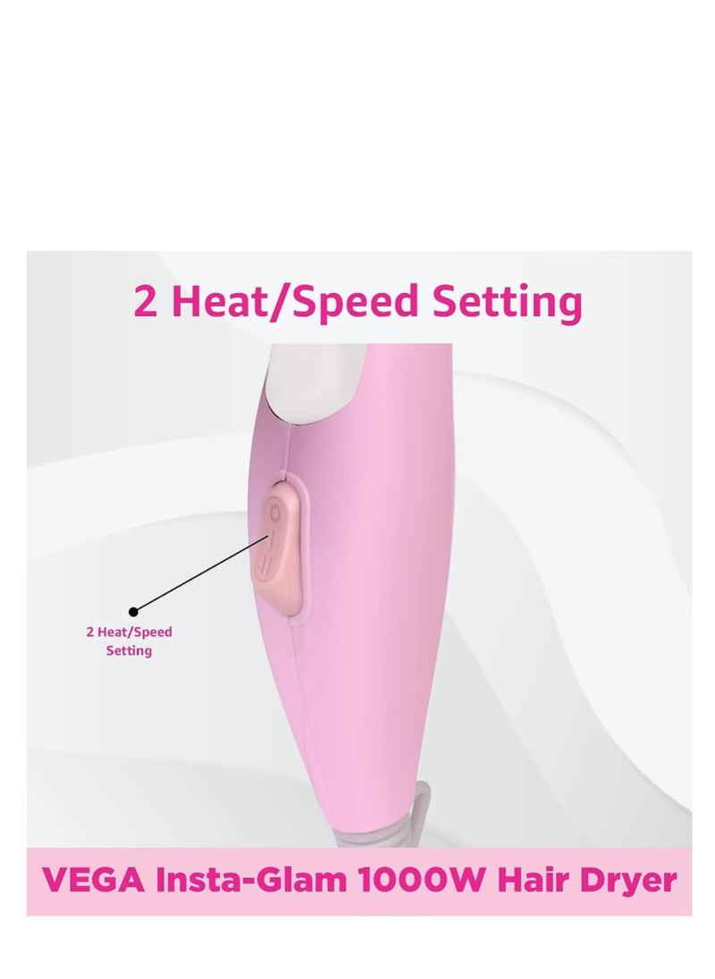 Vega Vega Insta glam foldable 1000 watts hair dryer with two heat and speed settings  - Image 4