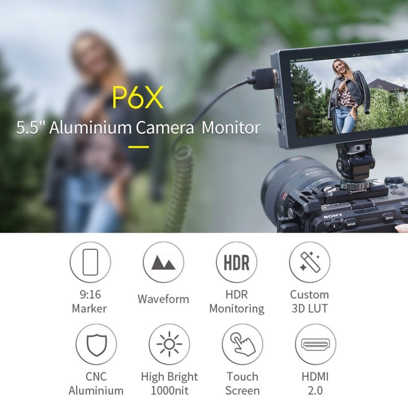 Camera Field Monitor: 5.5 Inch 1920*1080 IPS Panel - High Speed 4K HDMI Transmission Touch Control & Custom Shortcut Buttons - 3D LUT HDR Waveform Monitoring for DSLR Photographers Vertical Screen Pla - Image 5