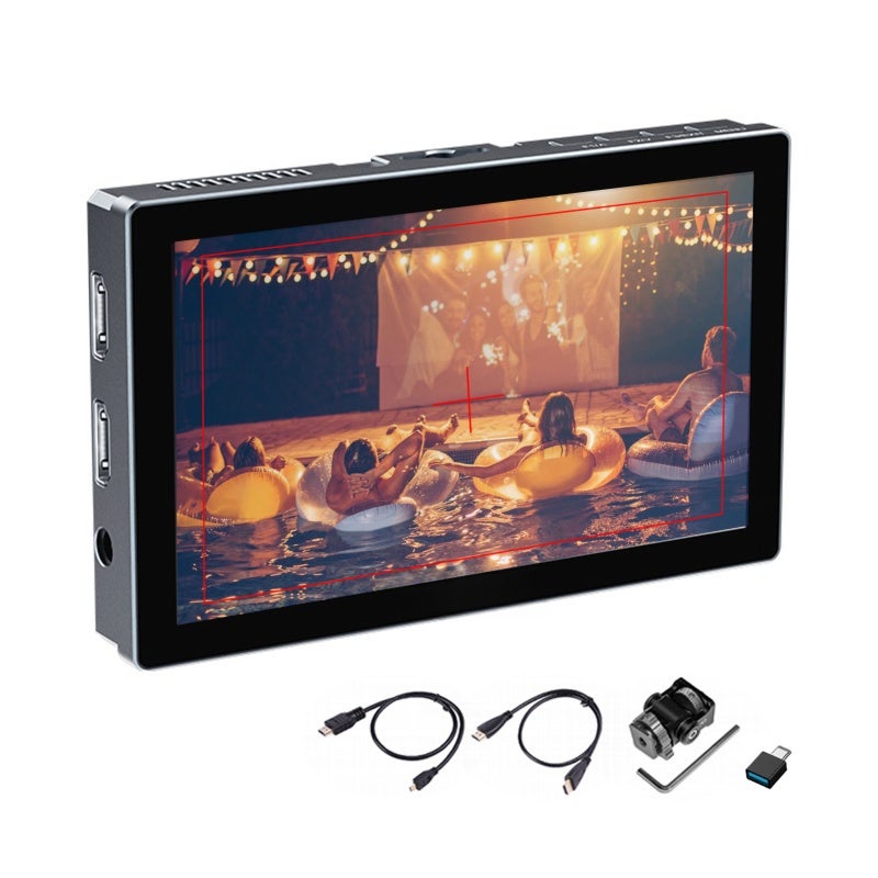 Camera Field Monitor: 5.5 Inch 1920*1080 IPS Panel - High Speed 4K HDMI Transmission Touch Control & Custom Shortcut Buttons - 3D LUT HDR Waveform Monitoring for DSLR Photographers Vertical Screen Pla - Image 1