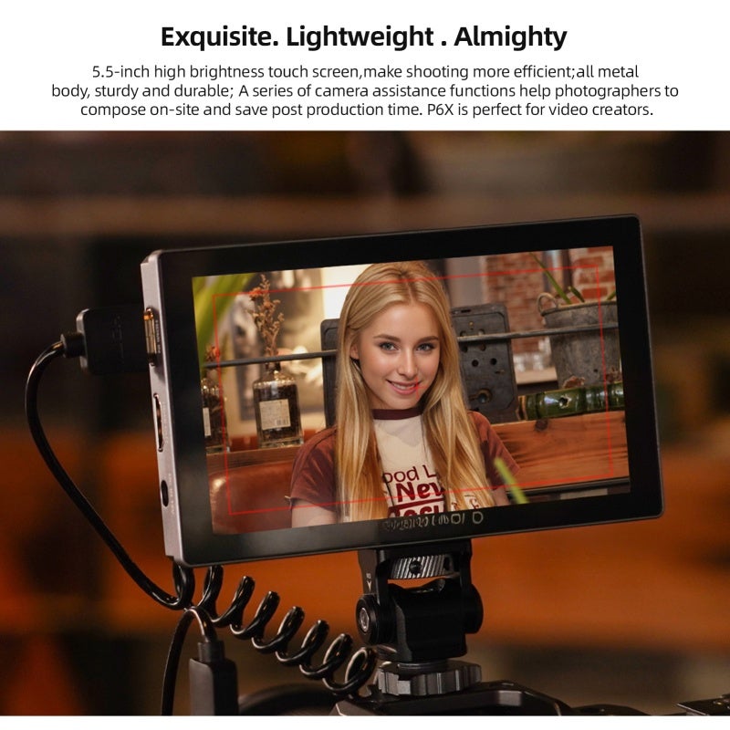 Camera Field Monitor: 5.5 Inch 1920*1080 IPS Panel - High Speed 4K HDMI Transmission Touch Control & Custom Shortcut Buttons - 3D LUT HDR Waveform Monitoring for DSLR Photographers Vertical Screen Pla - Image 3