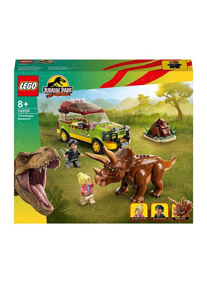 LEGO Jurassic World Triceratops Research 76959 Collectible Building Toy Set; Fun Playset for Kids Aged 8 and Up, Featuring a Buildable Ford Explorer, Posable Dinosaur Figure and 2 Minifigures (281 Pieces) LEGO  - Image 2