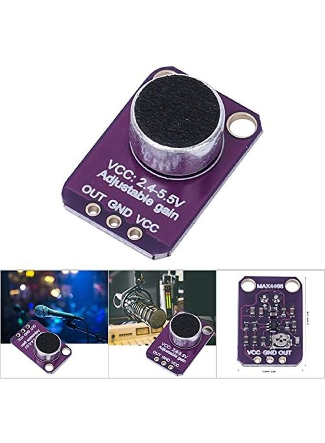 ماكس 4466 وحدة مكبر ميكروفون مستشعر صوتي مكبر أولي 2.4 فولت إلى 5.5 فولت مع رأس دبوس - Image 4