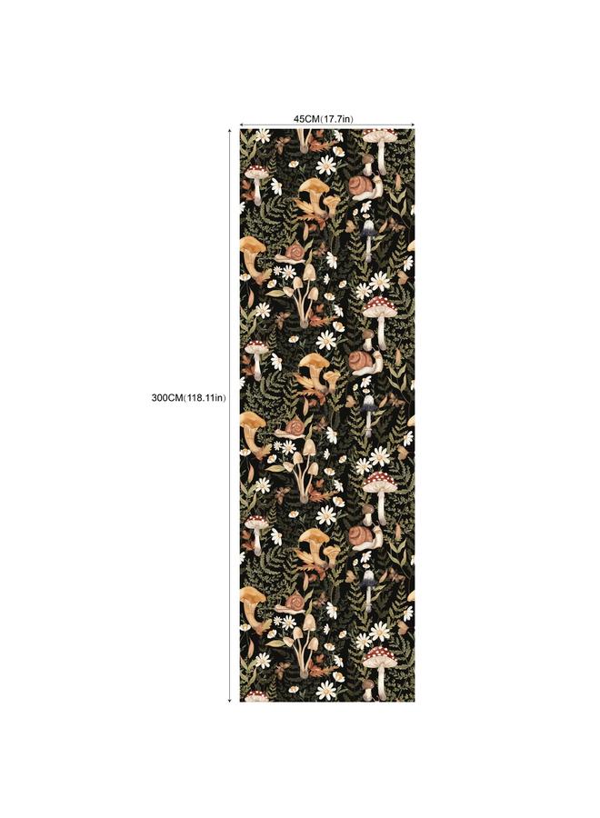 Bluejw Flower Wallpaper Nursery Garden Mural Black, Self-adhesive Wallpaper Background Wall Wallpaper Bedroom Porch Transformation Mural - Image 1