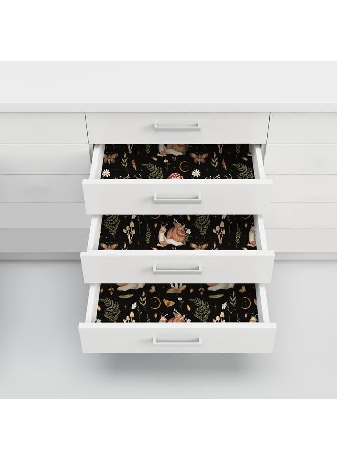 Bluejw Flower Wallpaper Nursery Garden Mural Black, Self-adhesive Wallpaper Background Wall Wallpaper Bedroom Porch Transformation Mural - Image 3