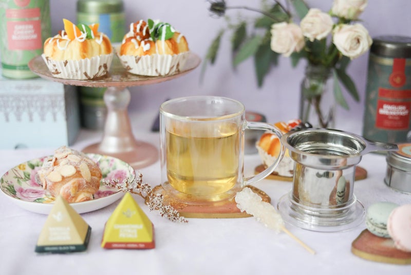 Teabloom Personal Tea Maker - Insulated Heatproof Glass Cup with Loose Tea Infuser and Lid/Coaster â€“ Tea Connoisseur's Choice â€“ Borosilicate Glass Infusion Mug (8 Oz) - Image 2