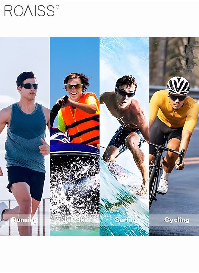 roaiss - Polarized Sports Sunglasses for Men Women UV400 Protection Cycling Glasses with TR90 Frame and Orange Red Lens Goggles for Baseball Running Fishing Golf - Image 1