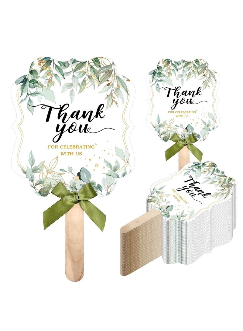 10PCS Handheld Paper Fans For Weddings - Image 1