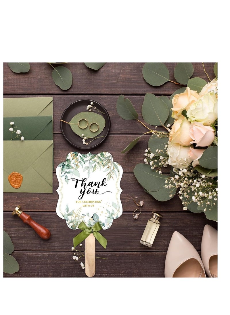 10PCS Handheld Paper Fans For Weddings - Image 4
