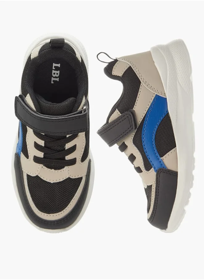 ال بي ال من شو اكسبرس Boys Panelled Sneakers With Hook And Loop Closure