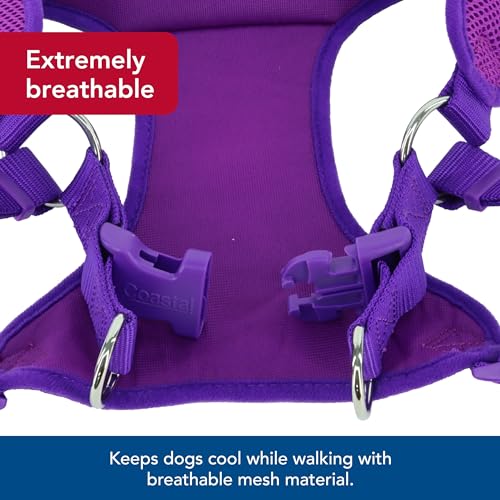 Coastal Pet Comfort Soft Wrap Adjustable Dog Harness - Comfortable Harness for Dog - Adjustable Fit - Easy Step-in Design - Breathable Fabric Mesh - Orchid, 3/8" x 11"-13" - Image 3