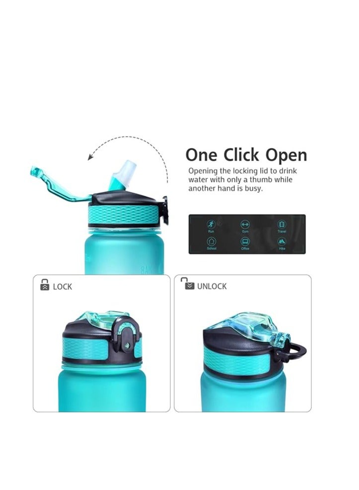 Gym Water Bottle 1000 ml Plastic Outdoor Sports Drink Bottle, Multicolor - Image 3