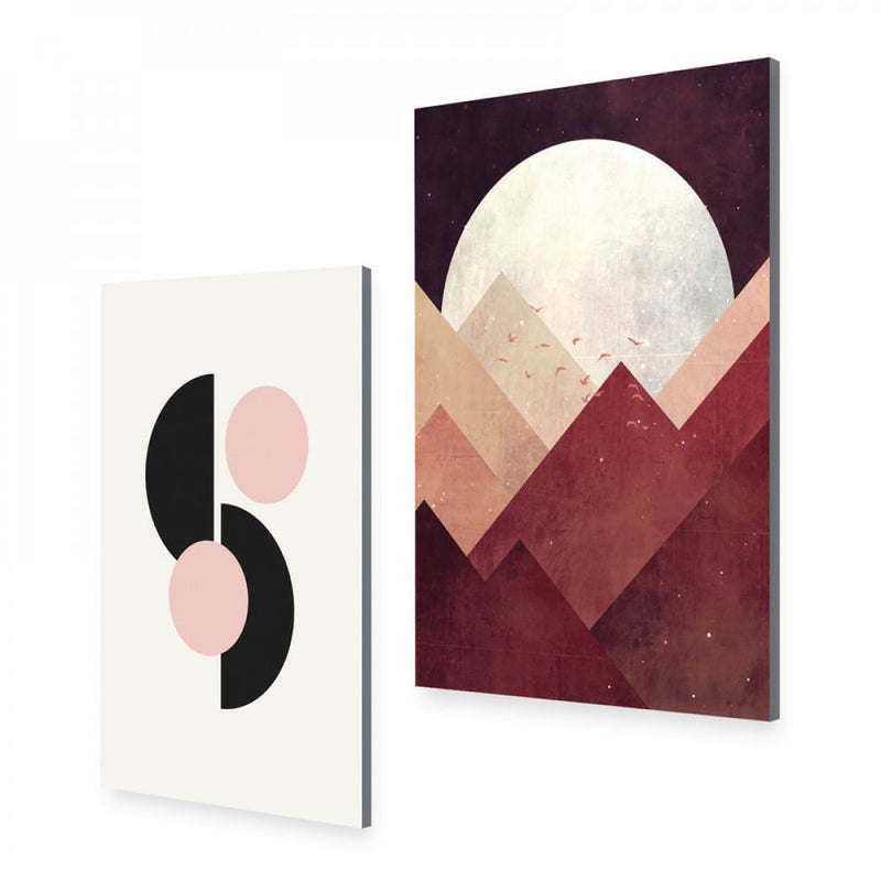 Marktna A double canvas painting with a modern design, total size 80 x 60 cm - Image 2