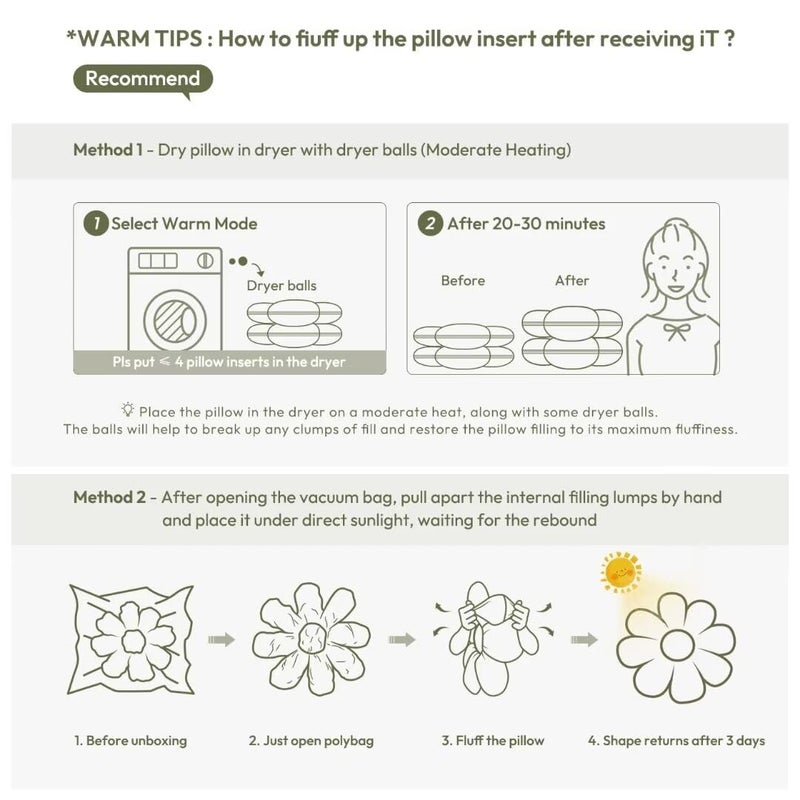 Sioloc Daisy Flower Pillow - Yellow Playful Decorative Throw Pillow for Bed, Cute Flower Shaped Floor Cushion for Chair, Couch & Room Decor (15.7 Inch) - Image 4