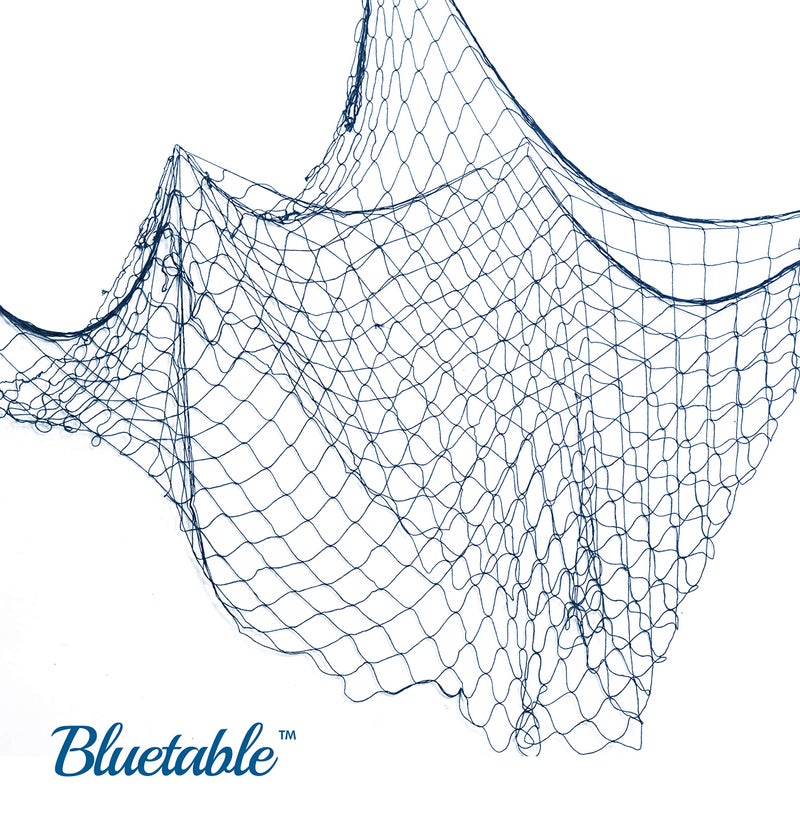 Bluetable Fish Net Decoration Party Decor – Blue Cotton Netting 48” x 144” Inches. Fishnet for Nautical Theme, Pirate Party, Hawaiian Party, Underwater, Beach, Ocean & Mermaid Party. - Image 4