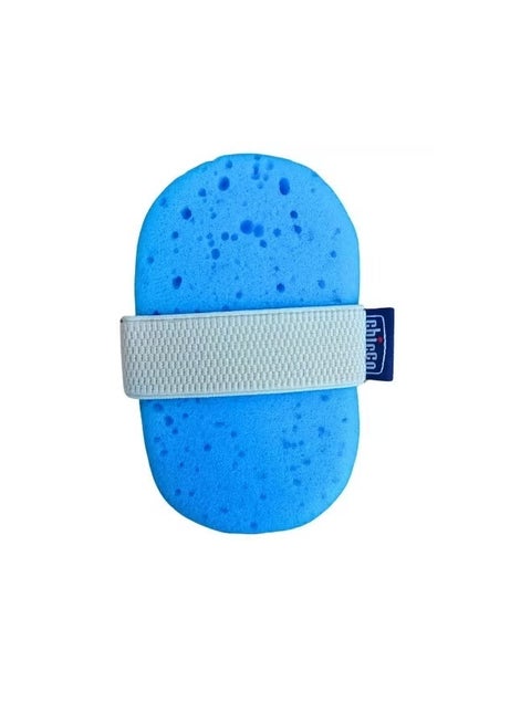Gentle Baby Bath Sponge Glove with Convenient Hand Strap for Safe and Easy Washing Blue color(0M+)