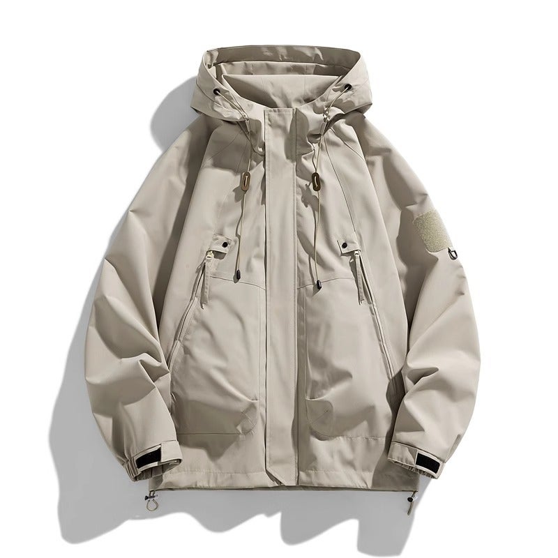 Mens 2024 Spring New American Style Trendy Brand Loose Work Jacket Spring and Autumn Outdoor Boys Couple Jacket Khaki