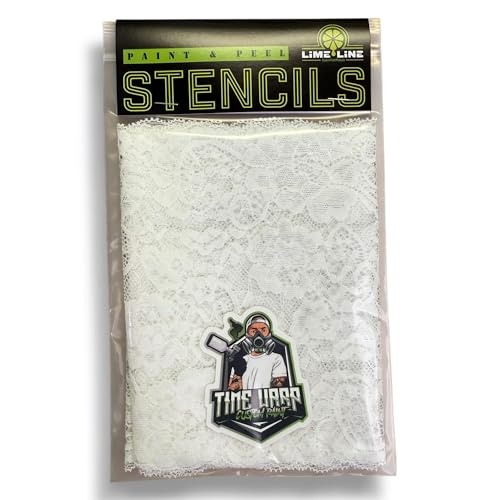 LiME LiNE White Floral Lace Airbrush Stencil - Image 4