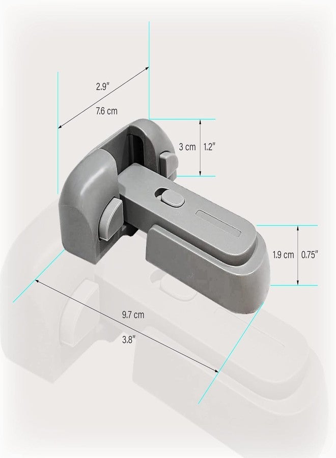 قفل ثلاجة آمن للأطفال من أولاملي بشريط لاصق | لا يتطلب أدوات | قفل ثلاجة للأطفال | مزلاج للفريزر لإبقاء الباب مغلقًا | مناسب للأطفال الصغار والقطط والكلاب - Image 2