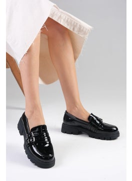 Mio Gusto Gaby Black Color Thick Soled Women's Loafer Shoes  - Image 3