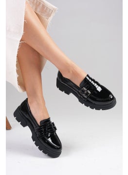 Mio Gusto Gaby Black Color Thick Soled Women's Loafer Shoes  - Image 2