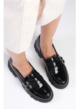Mio Gusto Gaby Black Color Thick Soled Women's Loafer Shoes  - Image 1