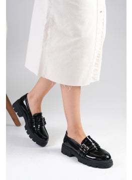 Mio Gusto Gaby Black Color Thick Soled Women's Loafer Shoes  - Image 4