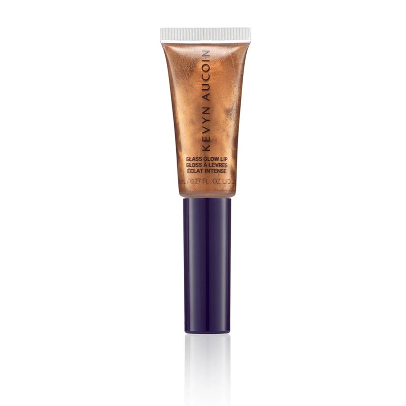 Kevyn Aucoin Glass Glow Lip, Spectrum Bronze: Multi-purpose lip gloss highlighter. 3D reflective glaze, comfortable wearing, non-sticky. Moisturize, protect, lock in shine. Makeup artist go to. - Image 1