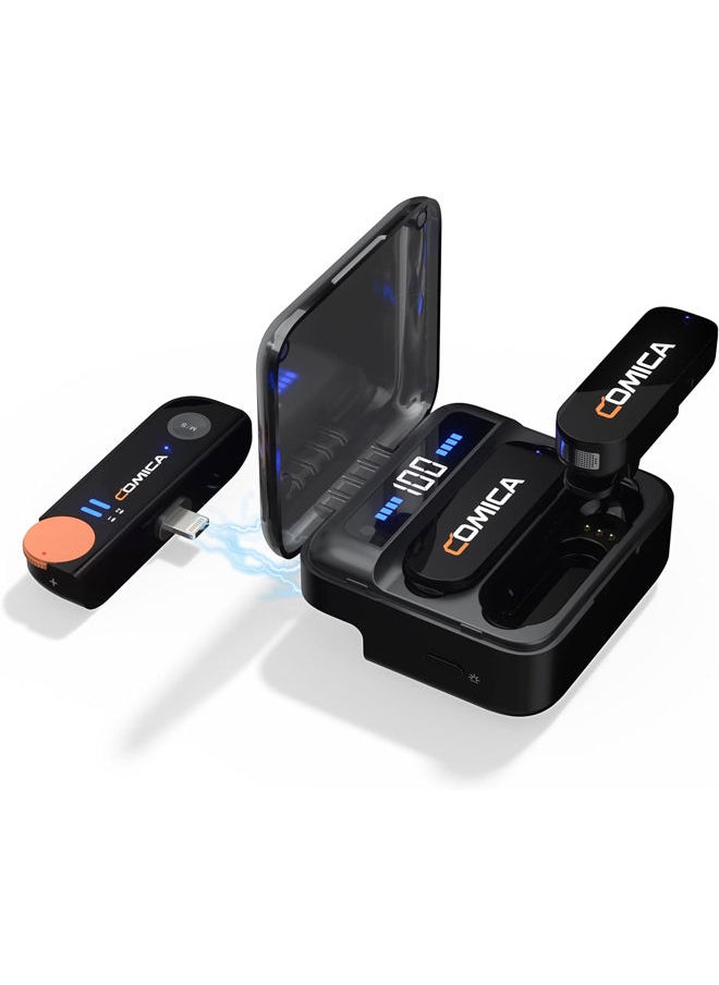 COMICA Plug & Play Tie Microphone with Charging Case for Interview Youtube TikTok Vlog Live Stream  - Image 1