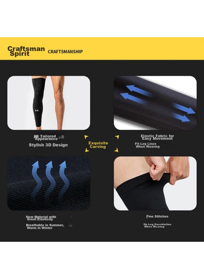 UNDER ARMOUR Underarmour Sports Full Leg Knee Pads Protective Gear For Men And Women, Fitness Training, Cycling, Running, Soccer, Basketball, Socks, Black, Xl Size  - Image 5