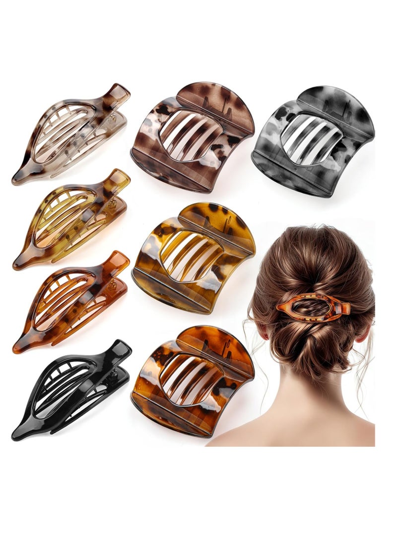 general Flat Hair Clips for Women, 2 Styles French Flat Claw Clips for Women, Large Strong Hold Hair Claw Clips For Thick Thin HairFlat Hair Clips for Women, 2 Styles French Flat Claw Clips for Women, Large Strong Hold Hair Claw Clips For Thick Thin Hair - Image 1