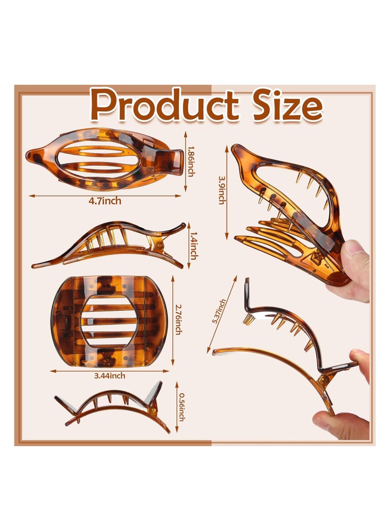 general Flat Hair Clips for Women, 2 Styles French Flat Claw Clips for Women, Large Strong Hold Hair Claw Clips For Thick Thin HairFlat Hair Clips for Women, 2 Styles French Flat Claw Clips for Women, Large Strong Hold Hair Claw Clips For Thick Thin Hair - Image 2