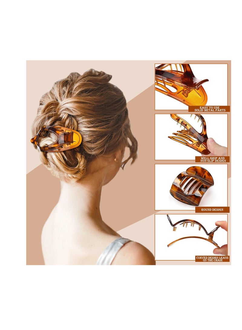 general Flat Hair Clips for Women, 2 Styles French Flat Claw Clips for Women, Large Strong Hold Hair Claw Clips For Thick Thin HairFlat Hair Clips for Women, 2 Styles French Flat Claw Clips for Women, Large Strong Hold Hair Claw Clips For Thick Thin Hair - Image 3