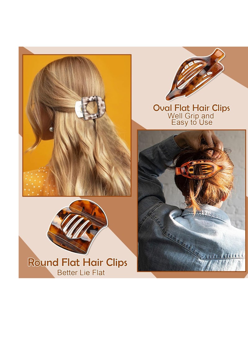 general Flat Hair Clips for Women, 2 Styles French Flat Claw Clips for Women, Large Strong Hold Hair Claw Clips For Thick Thin HairFlat Hair Clips for Women, 2 Styles French Flat Claw Clips for Women, Large Strong Hold Hair Claw Clips For Thick Thin Hair - Image 4