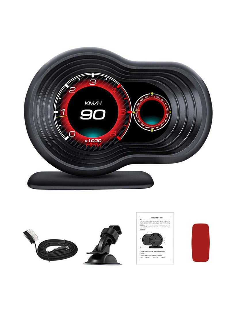 OBD2 Car HUD OBD Head Up Display Auto Smart Car On-board Computer Gauge Digital Speedometer Temperature Engine RPM Alarm - Image 1